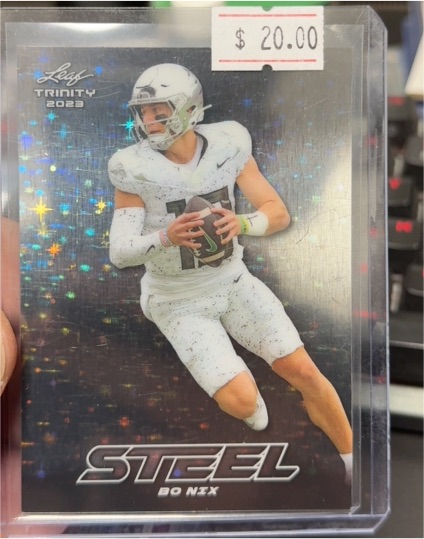 2023 Leaf Trinity Steel #S-12 Bo Nix — front