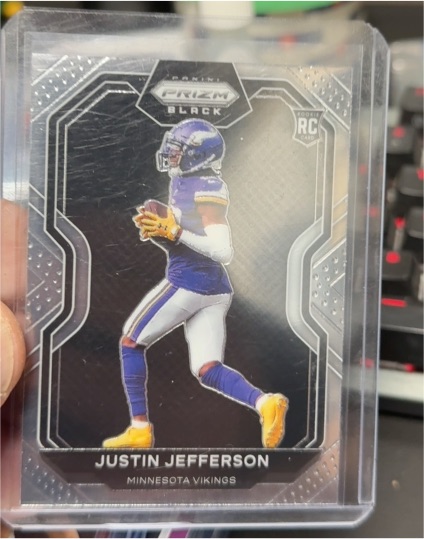 2020 Panini Chronicles Prizm Black #PB-9 Justin Jefferson — front