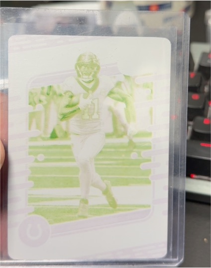2024 Panini Colts #11 Printing Plate — front