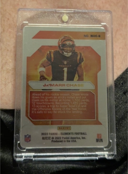 2022 Panini Elements Football #NUC-6 Ja'Marr Chase — front