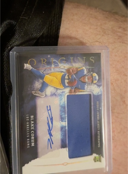 2024 Panini Origins #RJA-BCO Blake Corum Rookie Jumbo Jersey Autograph — front