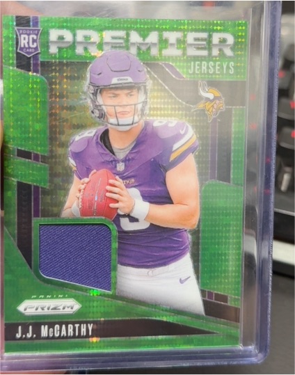 2024 Panini Prizm Premier Jerseys #PJ-JJM J.J. McCarthy — front