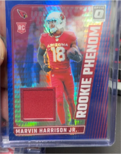 2024 Panini Donruss Optic #RPB-MHJ Marvin Harrison Jr. Rookie Phenom Blue Hyper — front