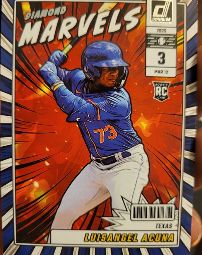 2025 Donruss #14 Luisangel Acuna Diamond Marvels — front