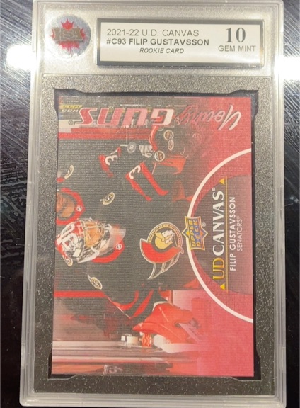 2021-22 Upper Deck Canvas #C93 Filip Gustavsson — front