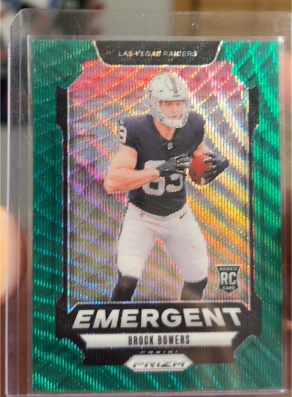 2024 Panini Prizm Emergent #8 Brock Bowers — front