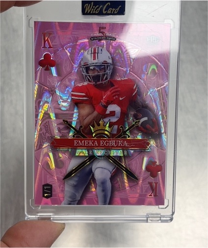 2024 Wild Card 5 Card Draw Stacked Deck #SDPS-EGB Emeka Egbuka — front