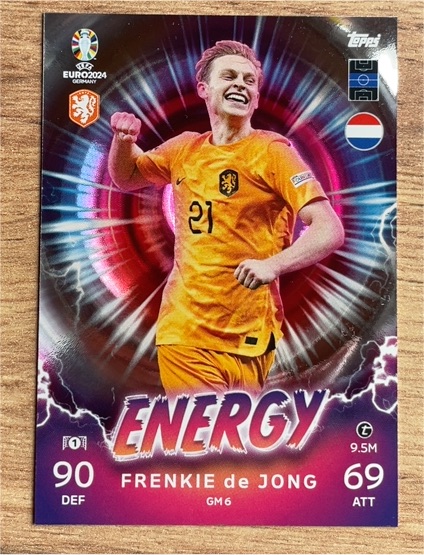 2024 Topps Match Attax UEFA Euro 2024 #GM6 Frenkie de Jong Energy — front