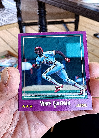 1988 Score #89 Vince Coleman — front