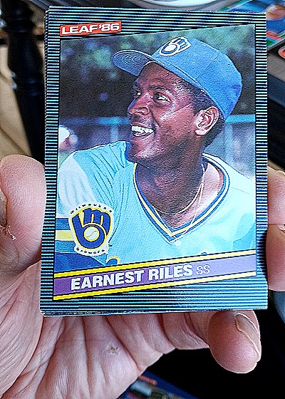 1986 Leaf #86 Earnest Riles — front