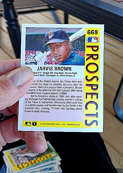 1992 Fleer #669 Jarvis Brown — back