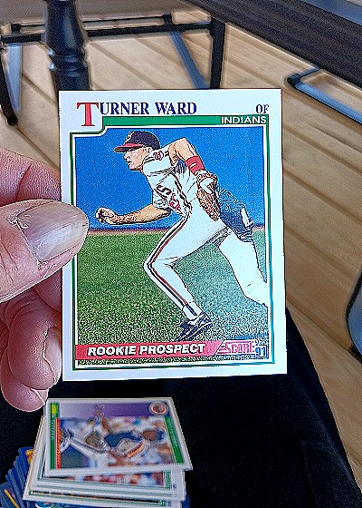 1991 Score #732 Turner Ward — front