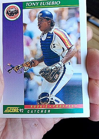 1992 Score #858 Tony Eusebio — front