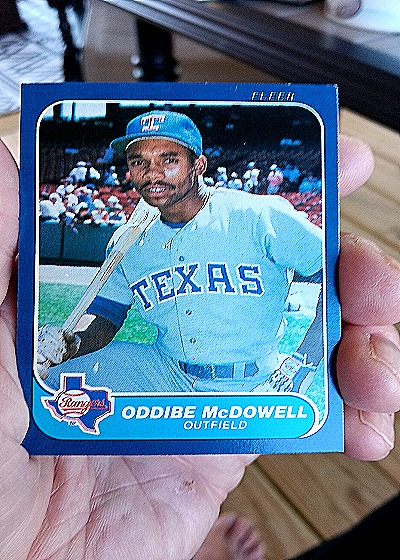 1986 Fleer #566 Oddibe McDowell — front