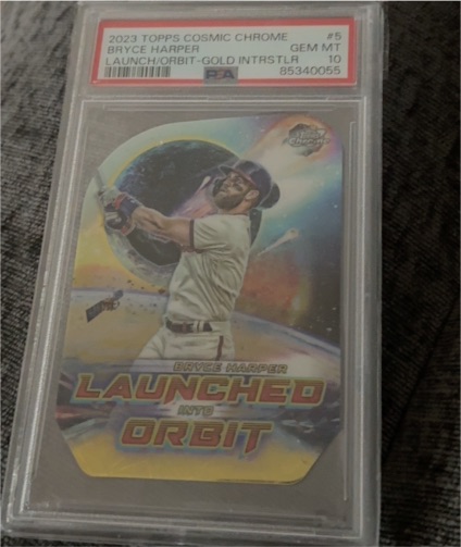 2023 Topps Cosmic Chrome #5 Bryce Harper Launched Into Orbit — front