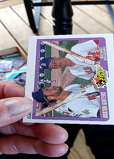 1990 Fleer #602 Wade Boggs/Mike Greenwell Boston Red Sox — front