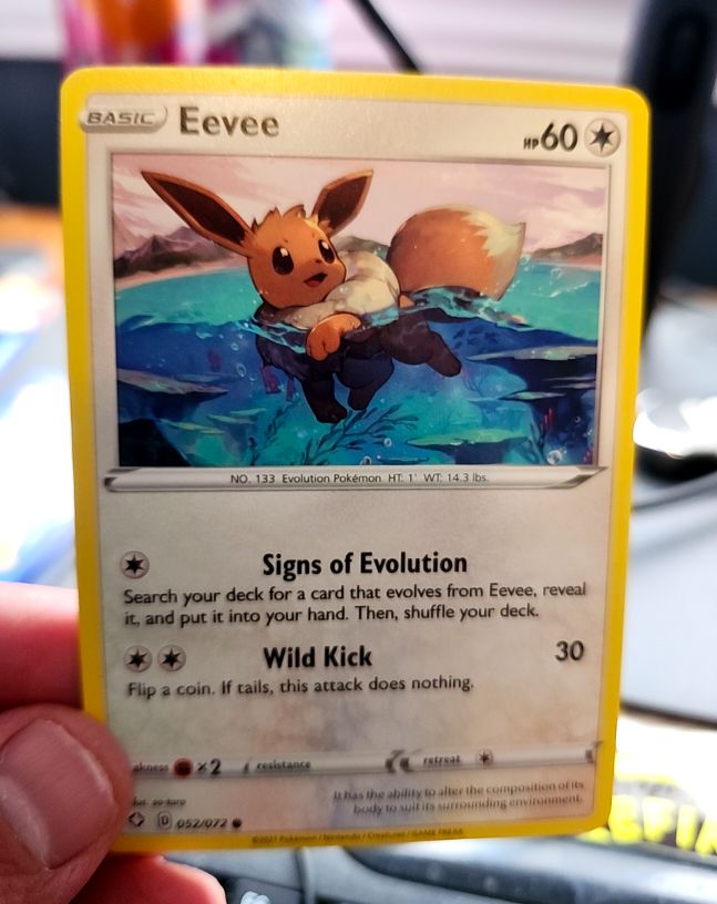 2021 Pokémon Shining Fates #052 Eevee — front