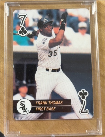 1992 U.S. Playing Card Co. Baseball Aces #7 Frank Thomas — front