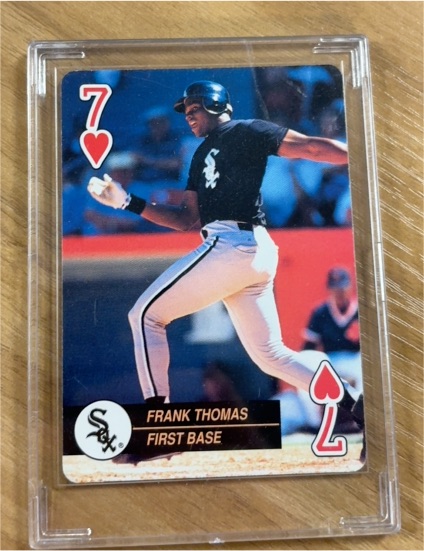 1992 U.S. Playing Card Baseball Aces #7H Frank Thomas — front
