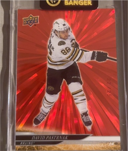 2024-25 Upper Deck Outburst Red Parallel # David Pastrnak — front