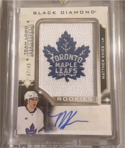 2023 Upper Deck Black Diamond Rookie Team Logo Jumbos #TL-MK Matthew Knies — front