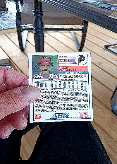 1988 Score #26 Juan Samuel — back