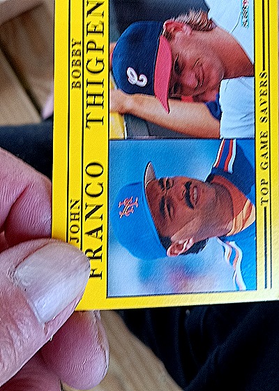 1991 Fleer #712 John Franco / Bobby Thigpen — front
