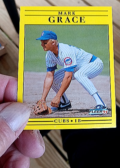1991 Fleer #422 Mark Grace — front
