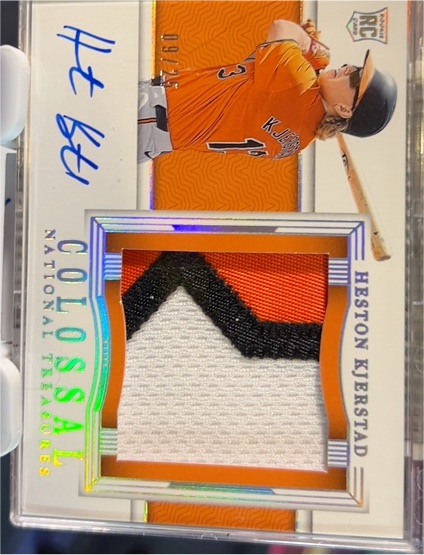2024 Panini National Treasures Colossal Material Jersey Auto Heston Kjerstad — front