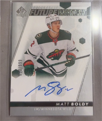 2022-23 SP Authentic #101 Matt Boldy Future Watch Autograph — front