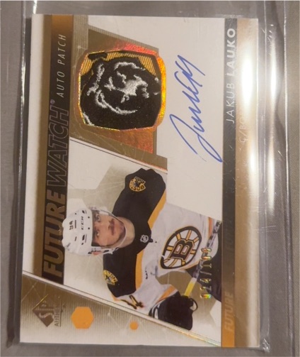 2022 Upper Deck Future Watch Auto Patch #FW-JL Jakub Lauko — front