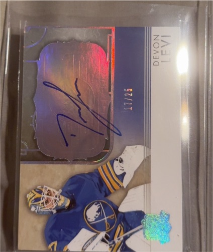 2023-24 Upper Deck The Cup Rookie Rink Gallery Devon Levi #RGDL-V4 — front