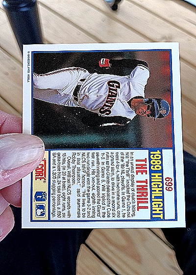 1990 Score #699 Will Clark — back