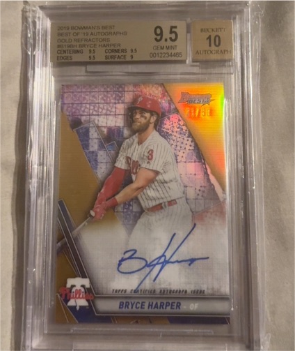 2019 Bowman's Best #B19-BH Bryce Harper — front