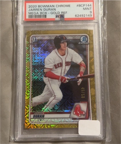 2020 Bowman Chrome Mega Box #BCP144 Jarren Duran — front