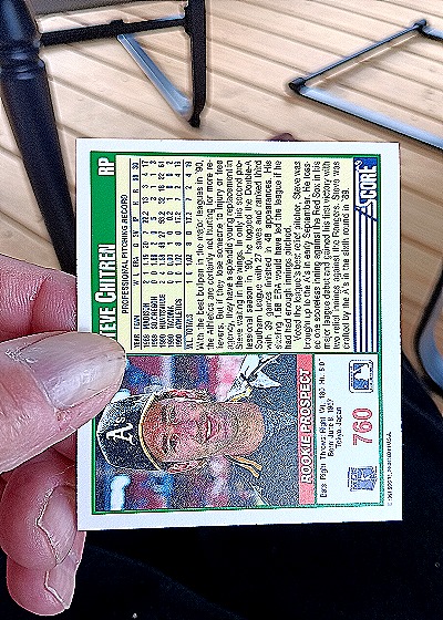 1991 Score #760 Steve Chitren — back
