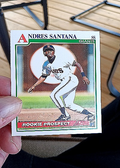 1991 Score #762 Andres Santana — front