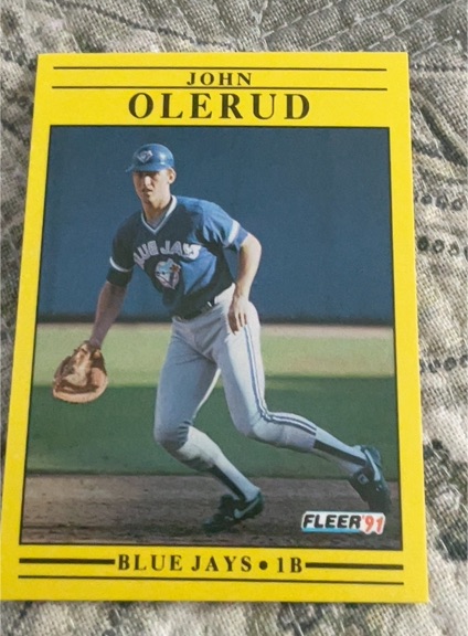 1991 Fleer #183 John Olerud Toronto Blue Jays — front