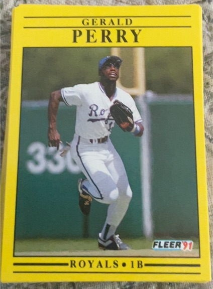 1991 Fleer #566 Gerald Perry Kansas City Royals — front