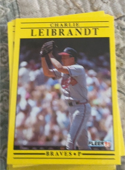 1991 Fleer #695 Charlie Leibrandt — front