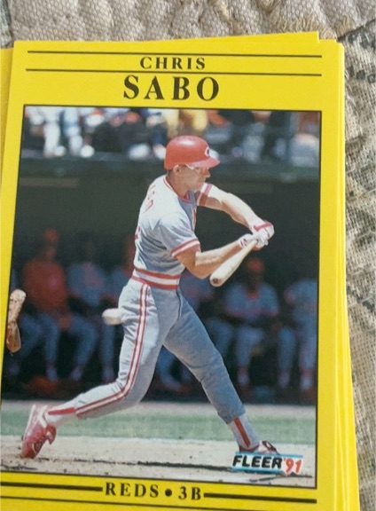 1991 Fleer #80 Chris Sabo — front