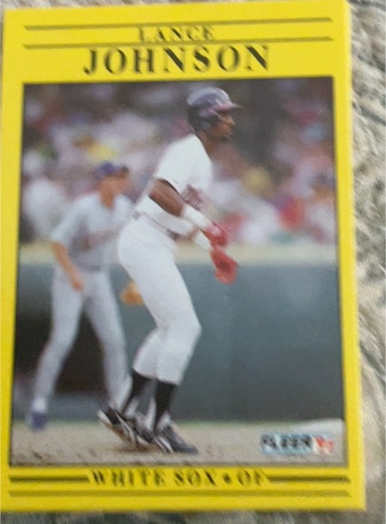 1991 Fleer #123 Lance Johnson — front