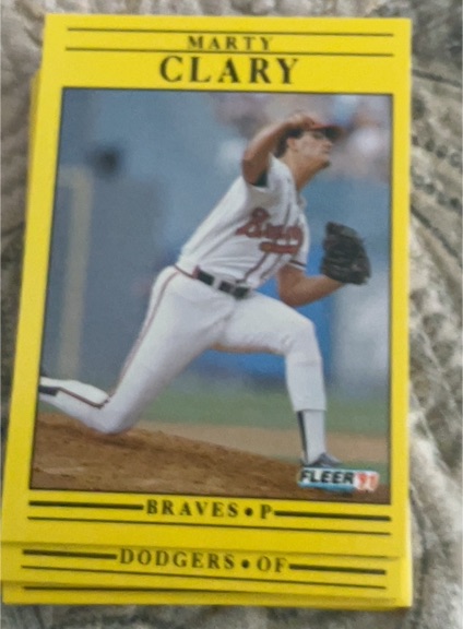 1991 Fleer #686 Marty Clary — front