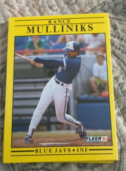 1991 Fleer #1 Rance Mulliniks — front
