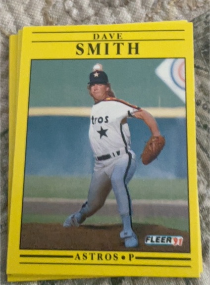 1991 Fleer #517 Dave Smith — front