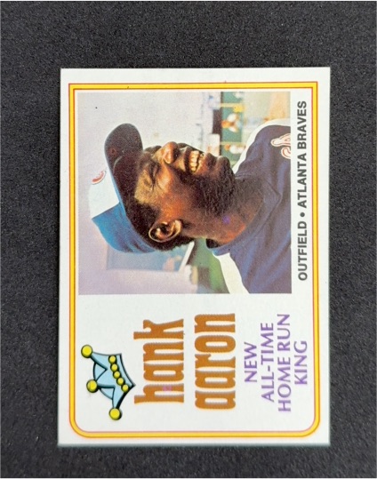 1974 Topps #1 Hank Aaron New All-Time Home Run King — front