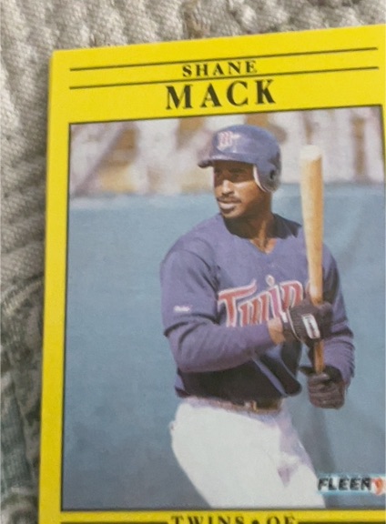 1991 Fleer #618 Shane Mack Minnesota Twins — front