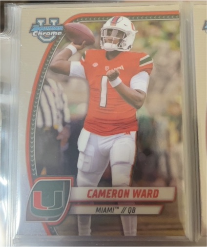 2024 Bowman University Chrome #38 Cameron Ward — front