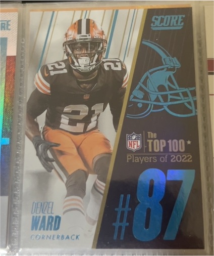 2023 Panini Score #87 Denzel Ward — front