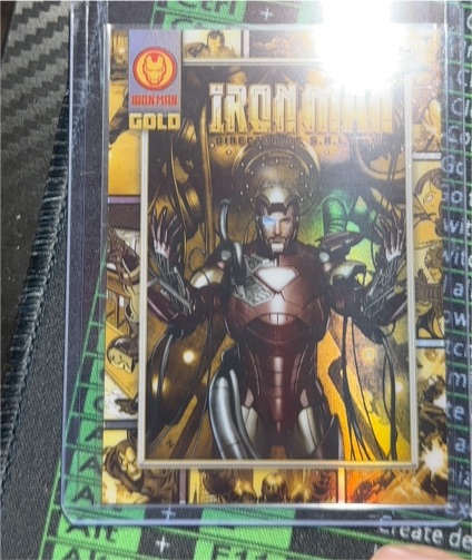 2025 Topps Chrome Marvel Iron Man Gold Card #IM-9 — front